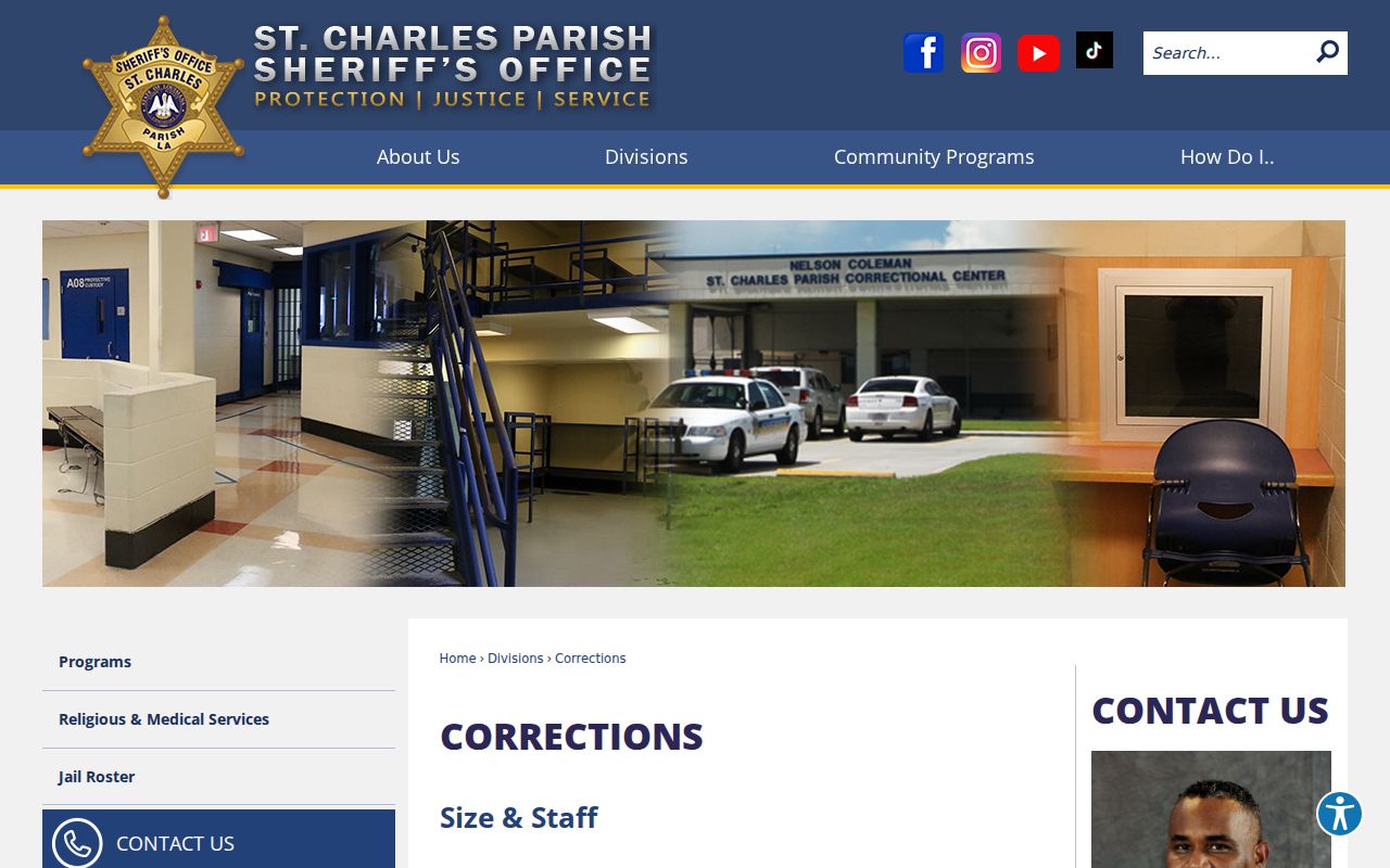 Nelson Coleman facility for St. Charles Parish arrest bookings