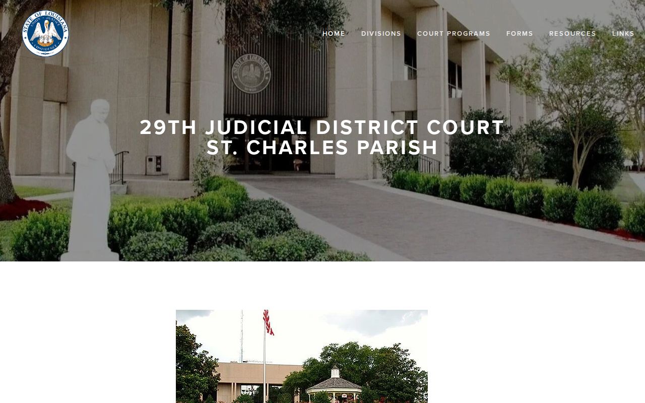 St. Charles Parish criminal court case information on the 29th JDC website