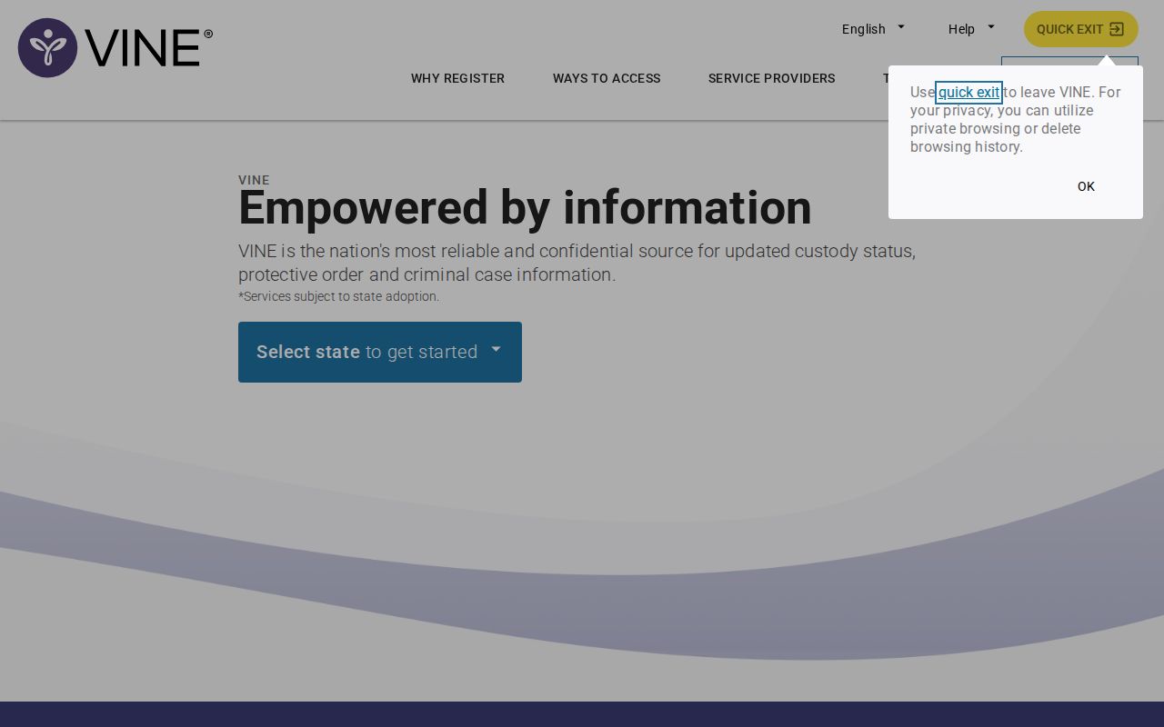 St. Charles Parish criminal records VINELink custody notification interface